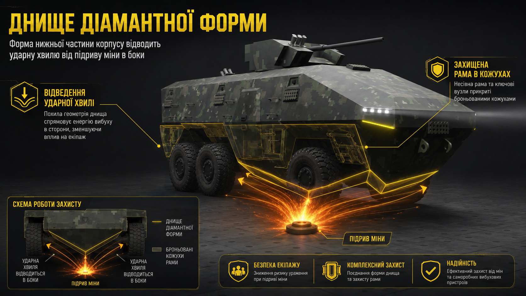 Днище діамантної форми